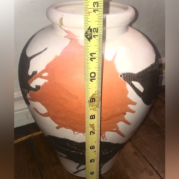 Midcentury Royal Haeger Modernist Orange Brown White Earth Wrap Pottery - Picture 5 of 9